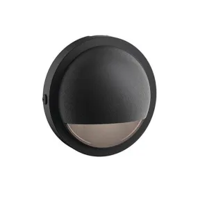 12V LED Half Moon Deck Light 3000K Textured Black