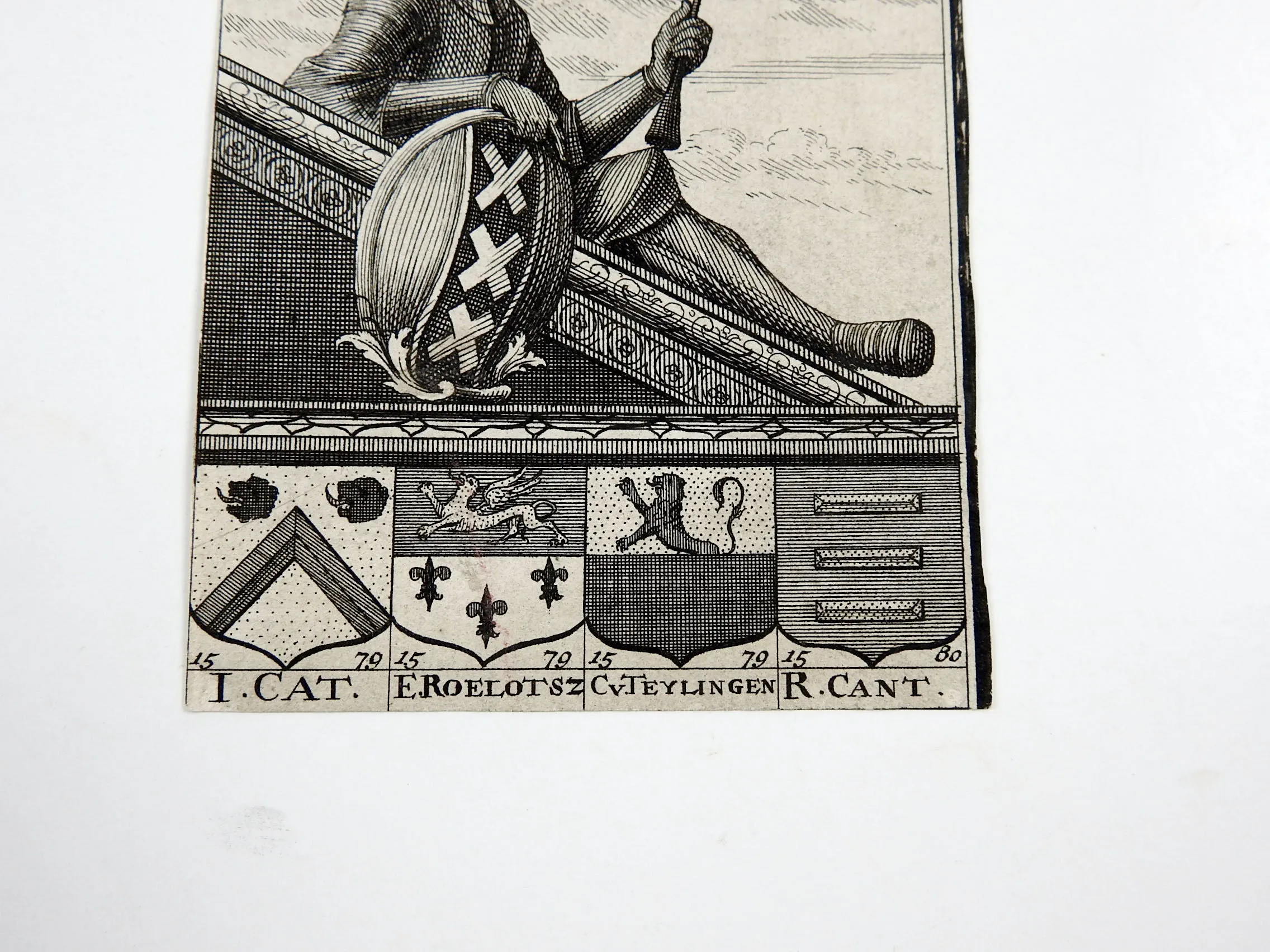 17th Century French Heraldry  Etching