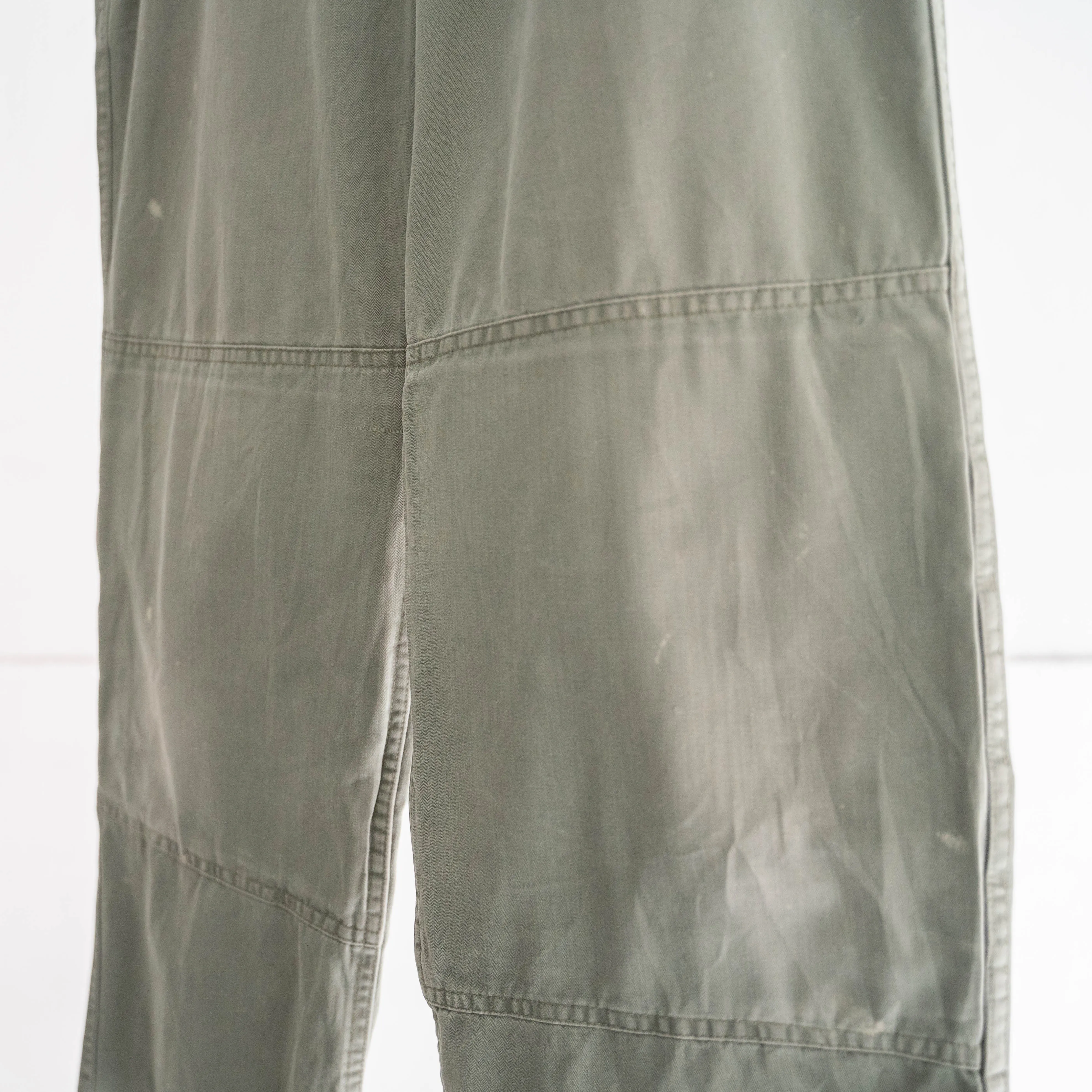 1980-90s French military mechanic pants -HBT fabric-