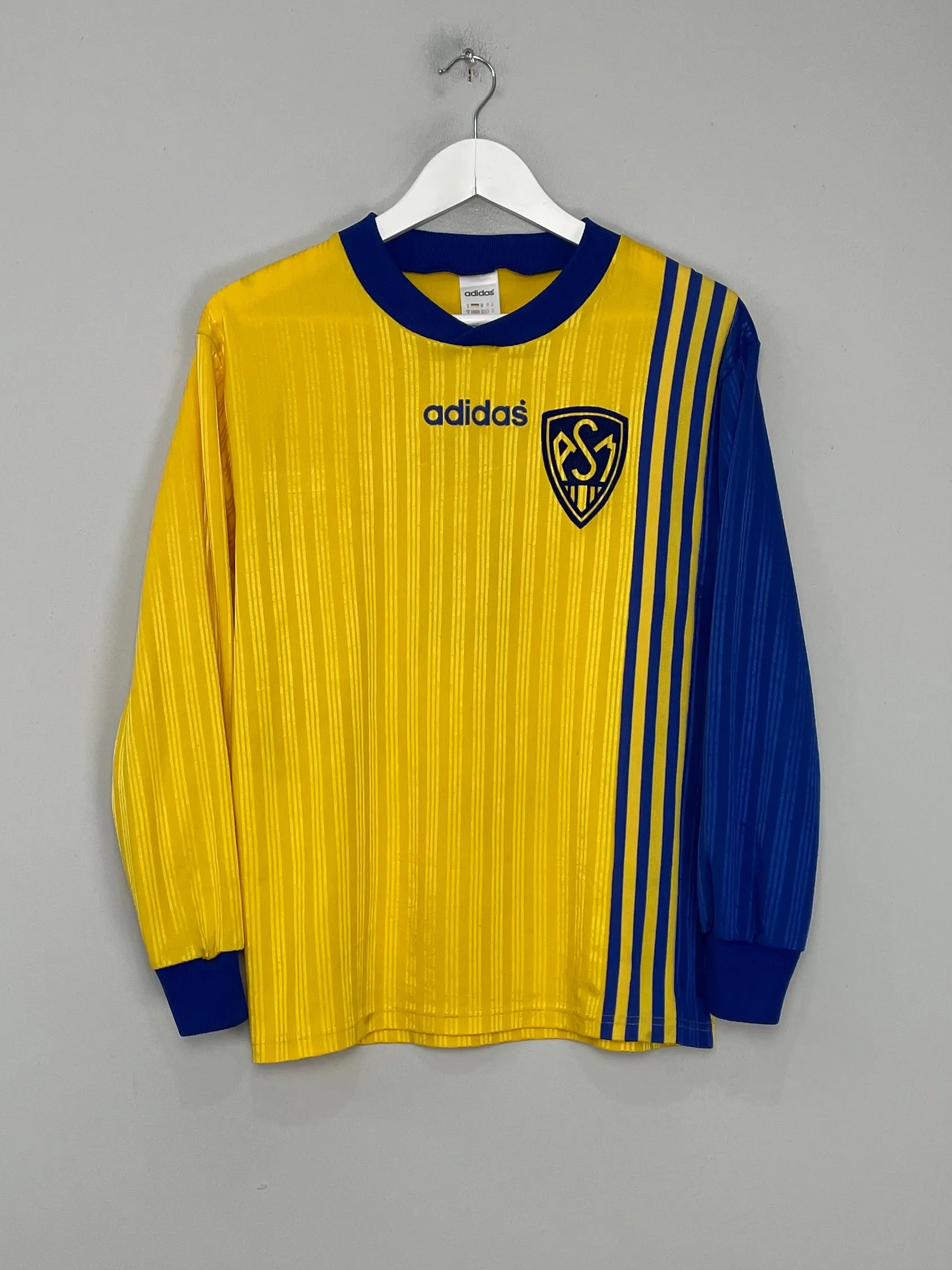 1990/92 CLERMONT AUVERGNE L/S #6 HOME SHIRT (M) ADIDAS