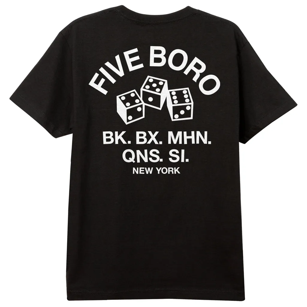 5Boro NYC 4-5-6 Dice S/S Tee Black