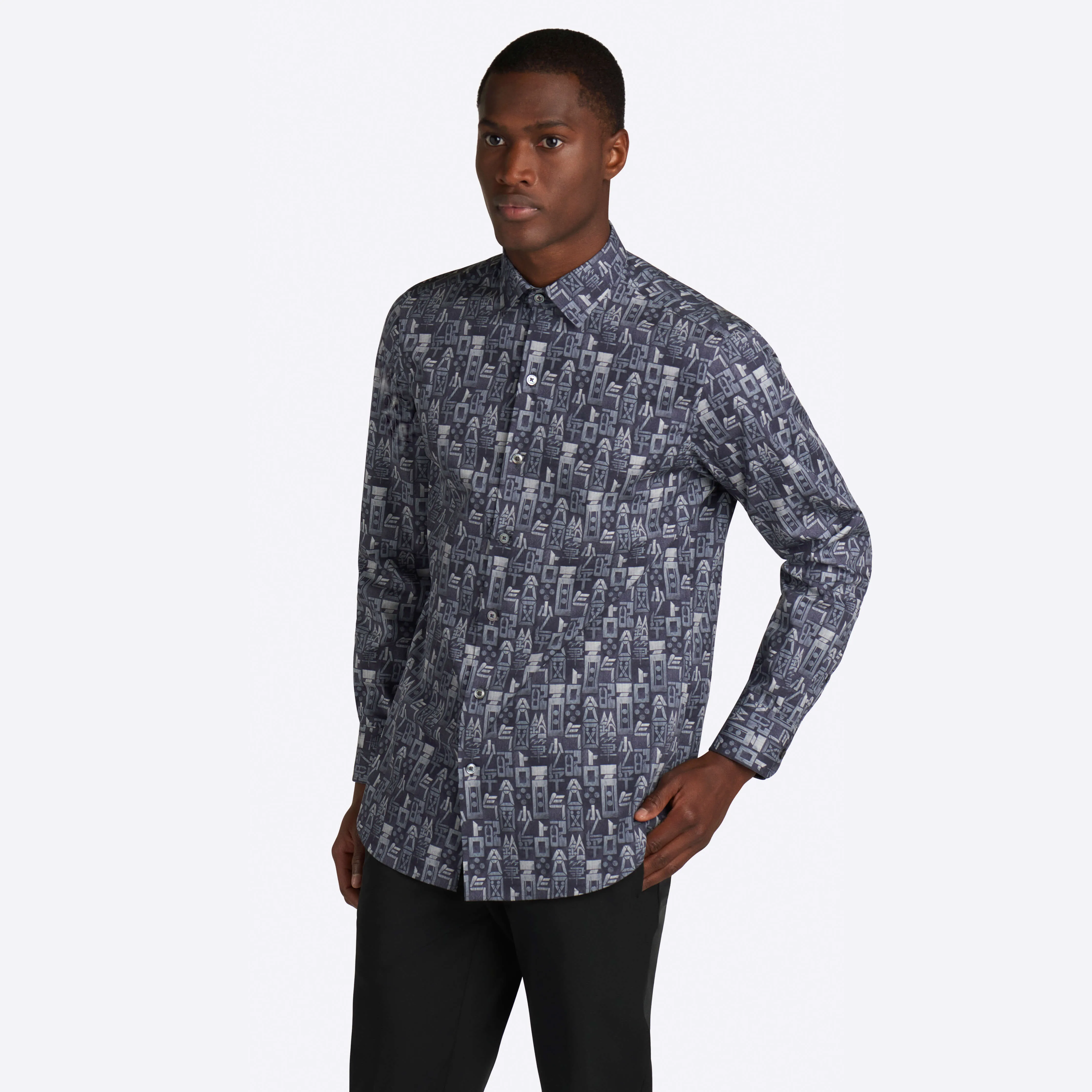 Abstract Liberty  Print Cotton Shirt