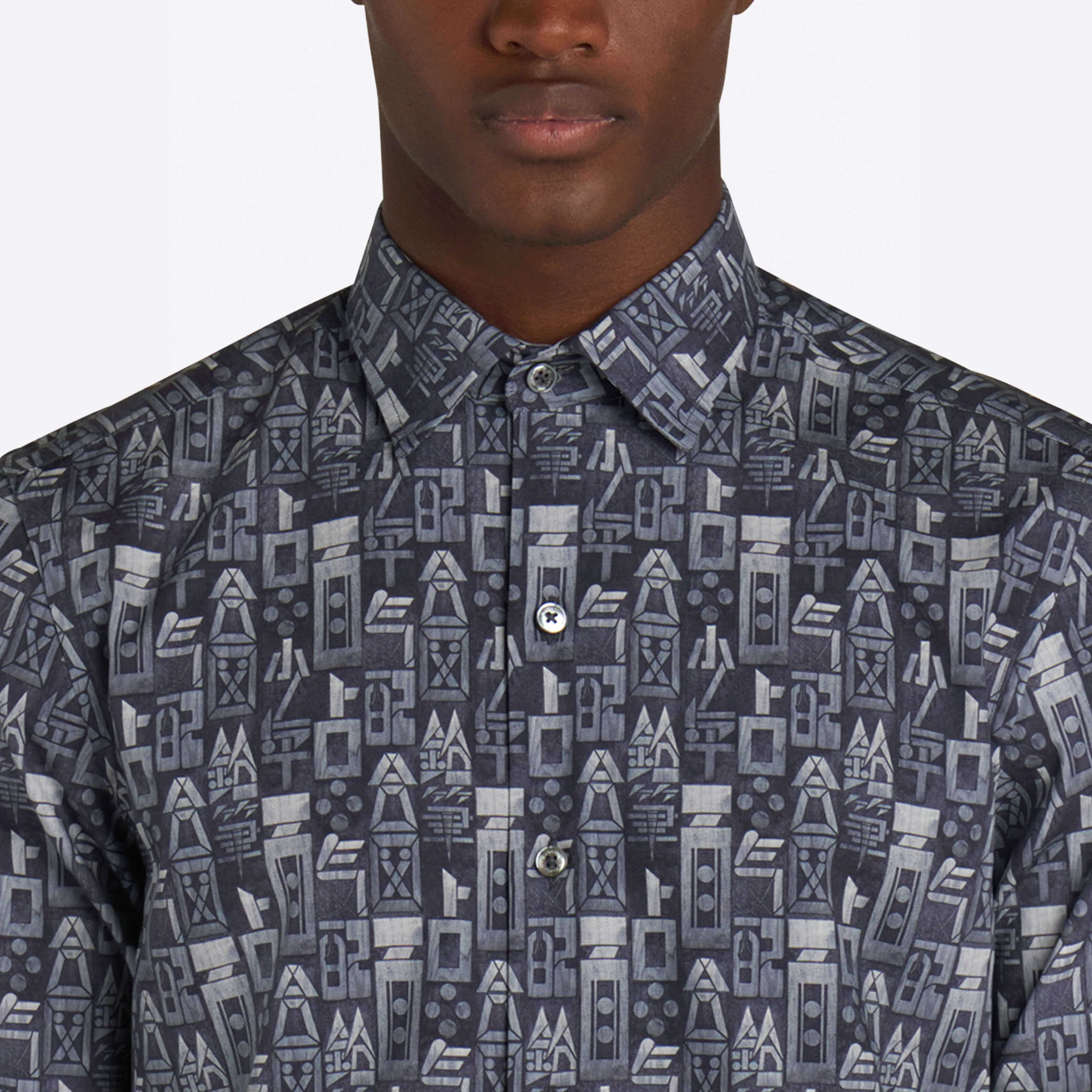 Abstract Liberty  Print Cotton Shirt