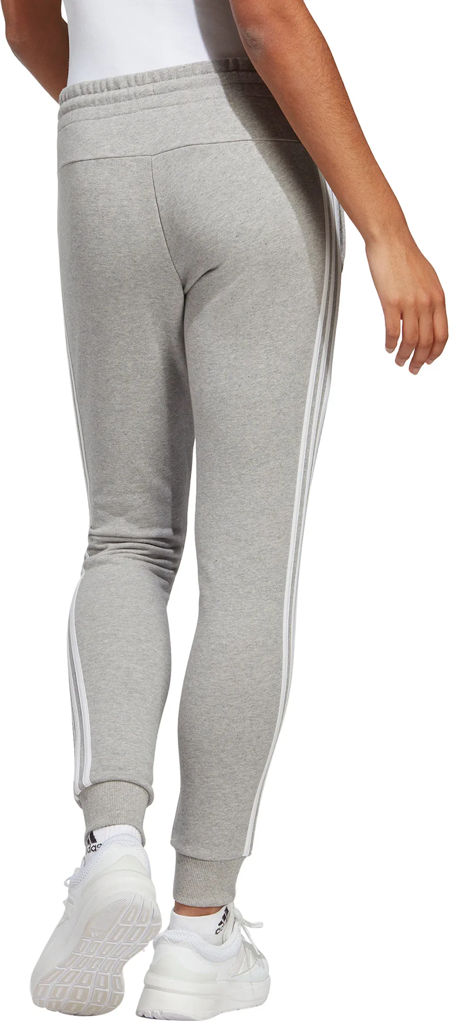 adidas Essentials 3 Stripes Womens Joggers - Grey