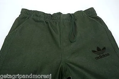 ADIDAS Mens Denim TP Jean Sweat Pants Dark Green Size Medium New!