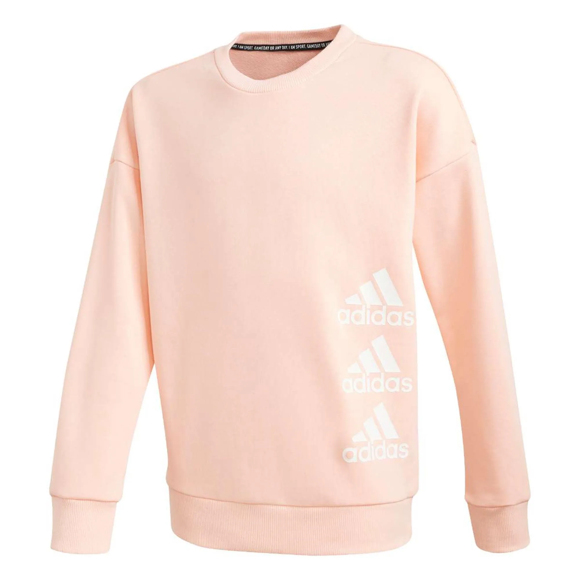 Adidas Must Haves Crew Girls Sweatshirt -Haze Coral / White