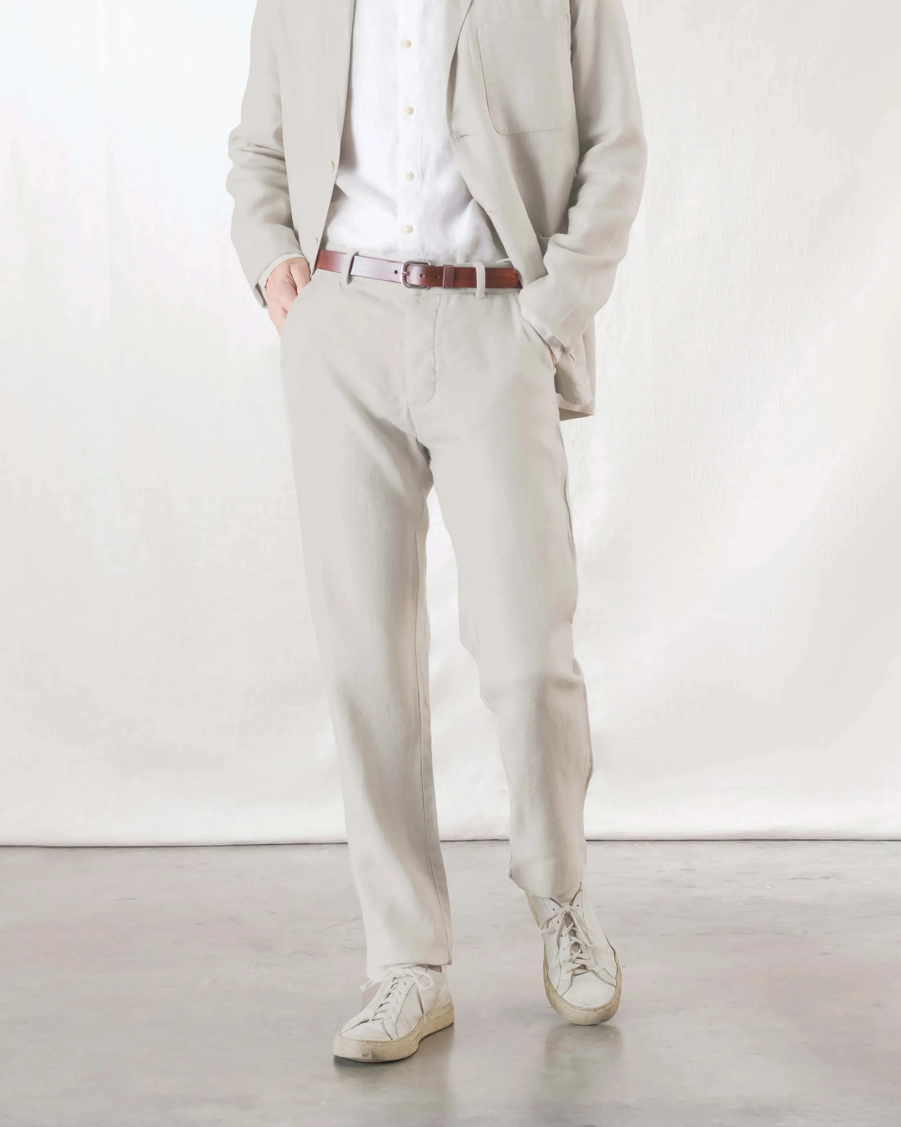 Alex Crane Alta Bone Linen Pant