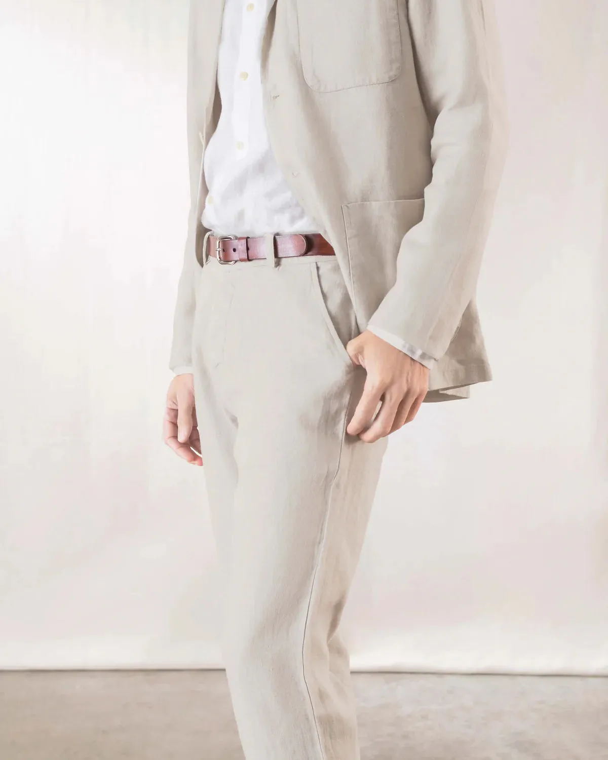 Alex Crane Alta Bone Linen Pant