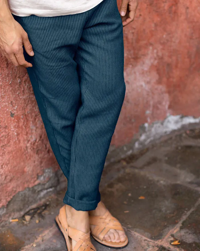 Alex Crane Overdye Dusk Lines Bo Linen Pant