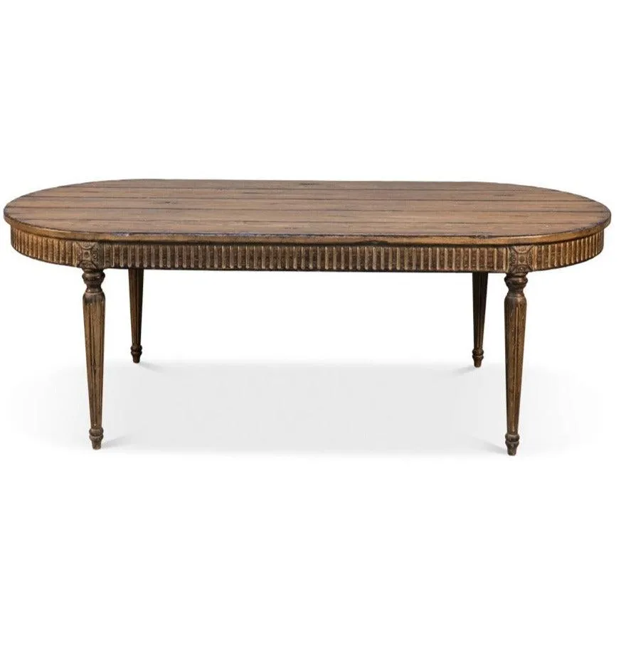 Antique Oval Provincial Dining Table