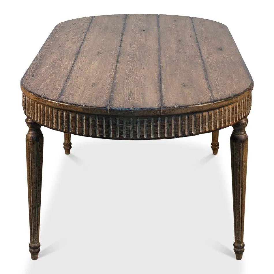 Antique Oval Provincial Dining Table