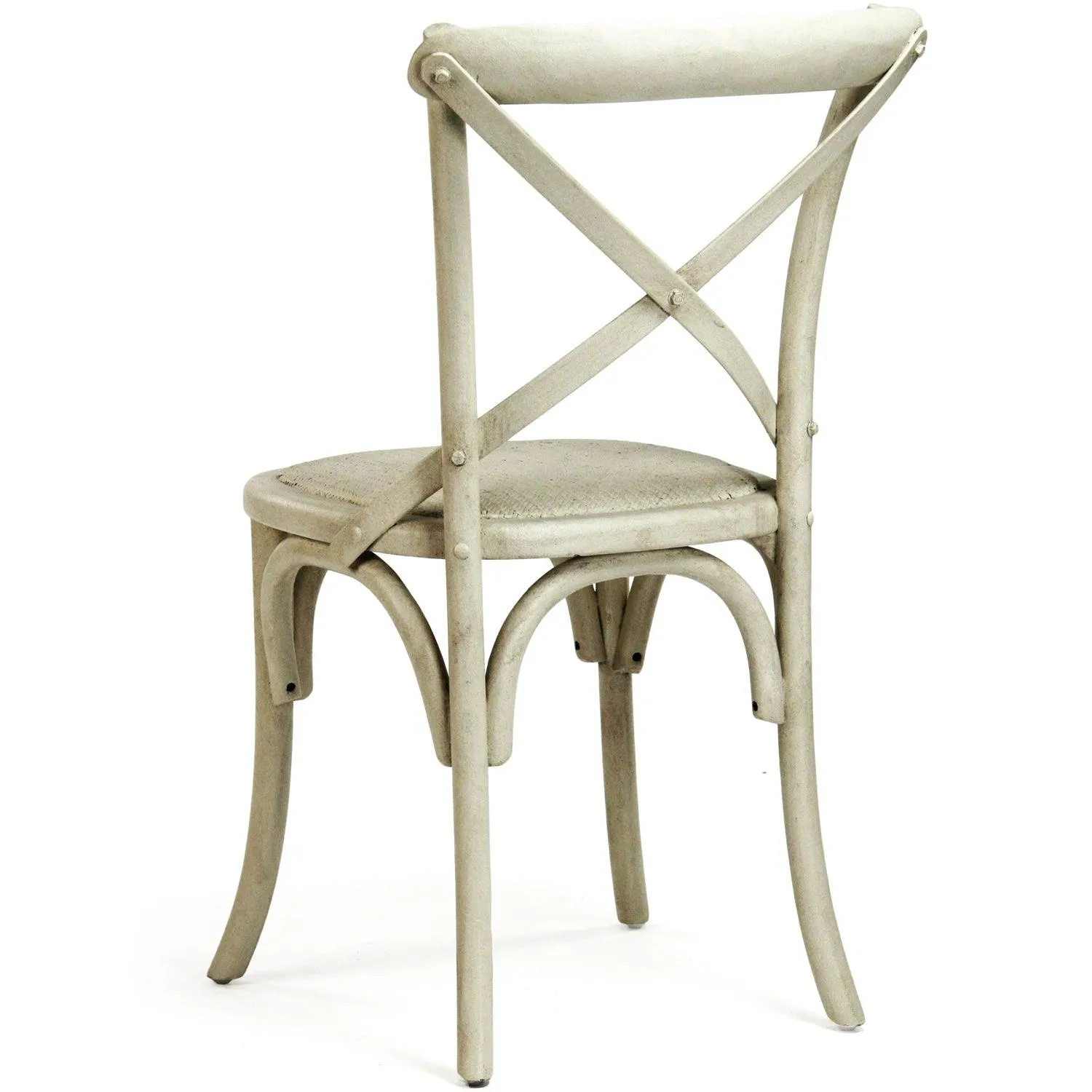 Antique White Cafe Chairs - Set of 2