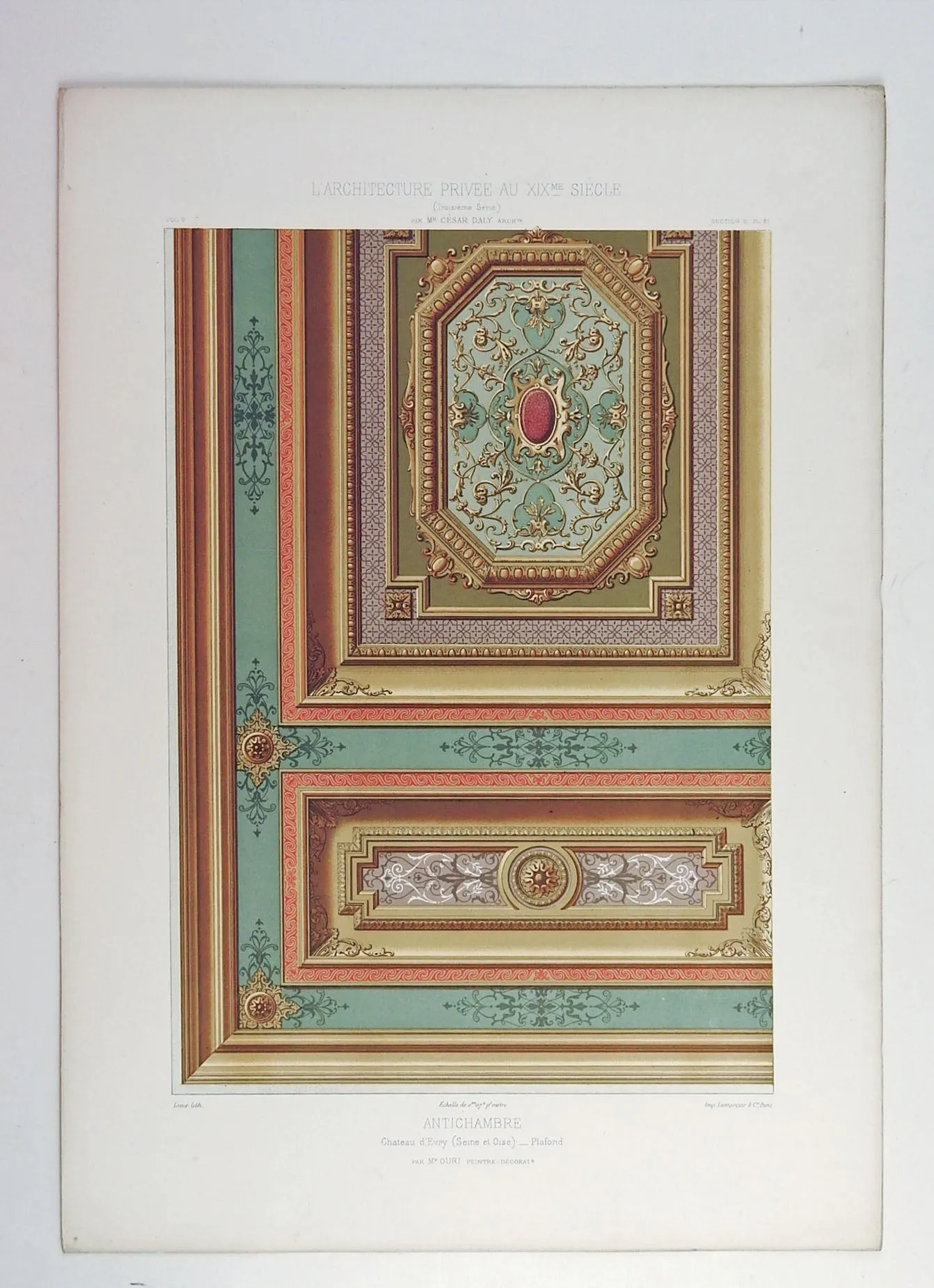 Architectural Ornament Lithograph