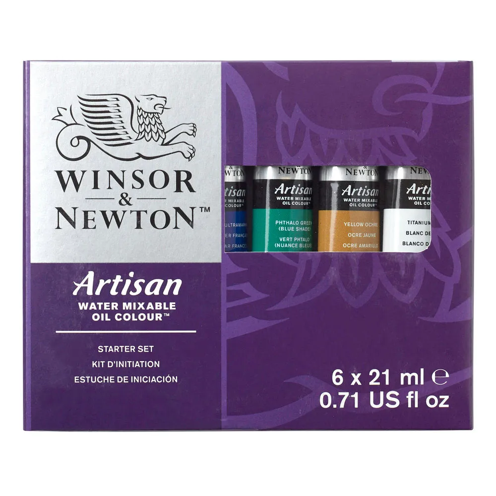 Artisan Water Mixable Oil Colour Beginners Set - 6x21ml Tubes