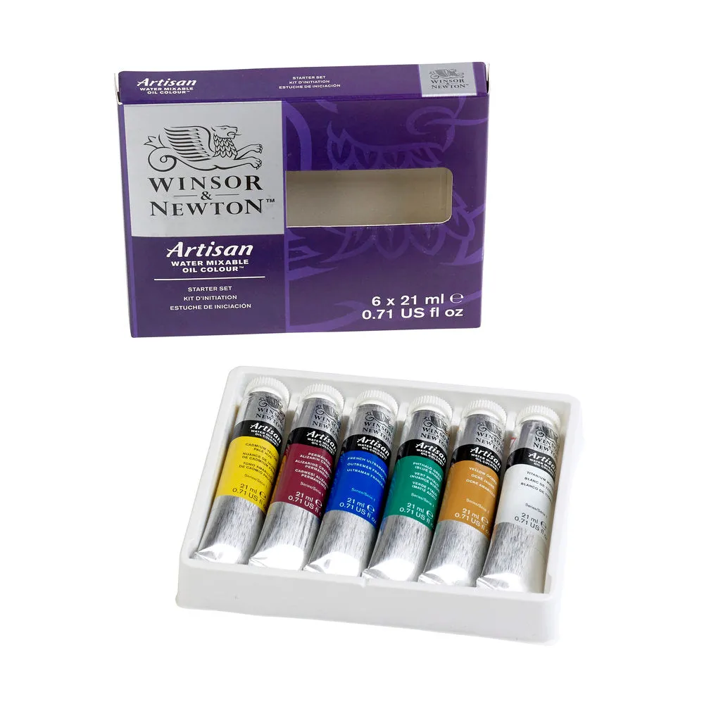 Artisan Water Mixable Oil Colour Beginners Set - 6x21ml Tubes