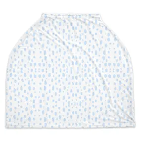 Baby Car Seat Cover - Spots on Spots Light Blue