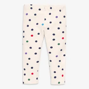 Baby french terry cozy legging in confetti dots