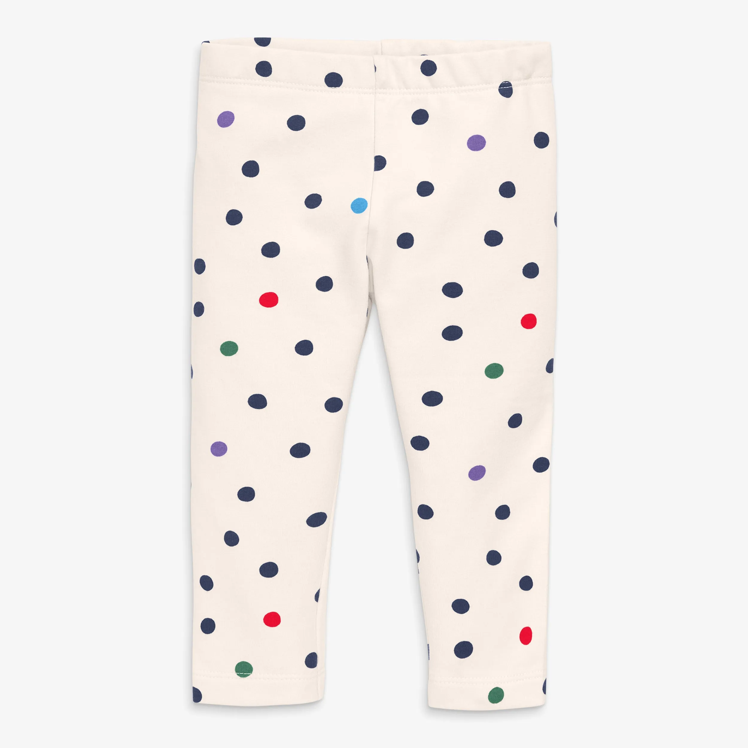 Baby french terry cozy legging in confetti dots