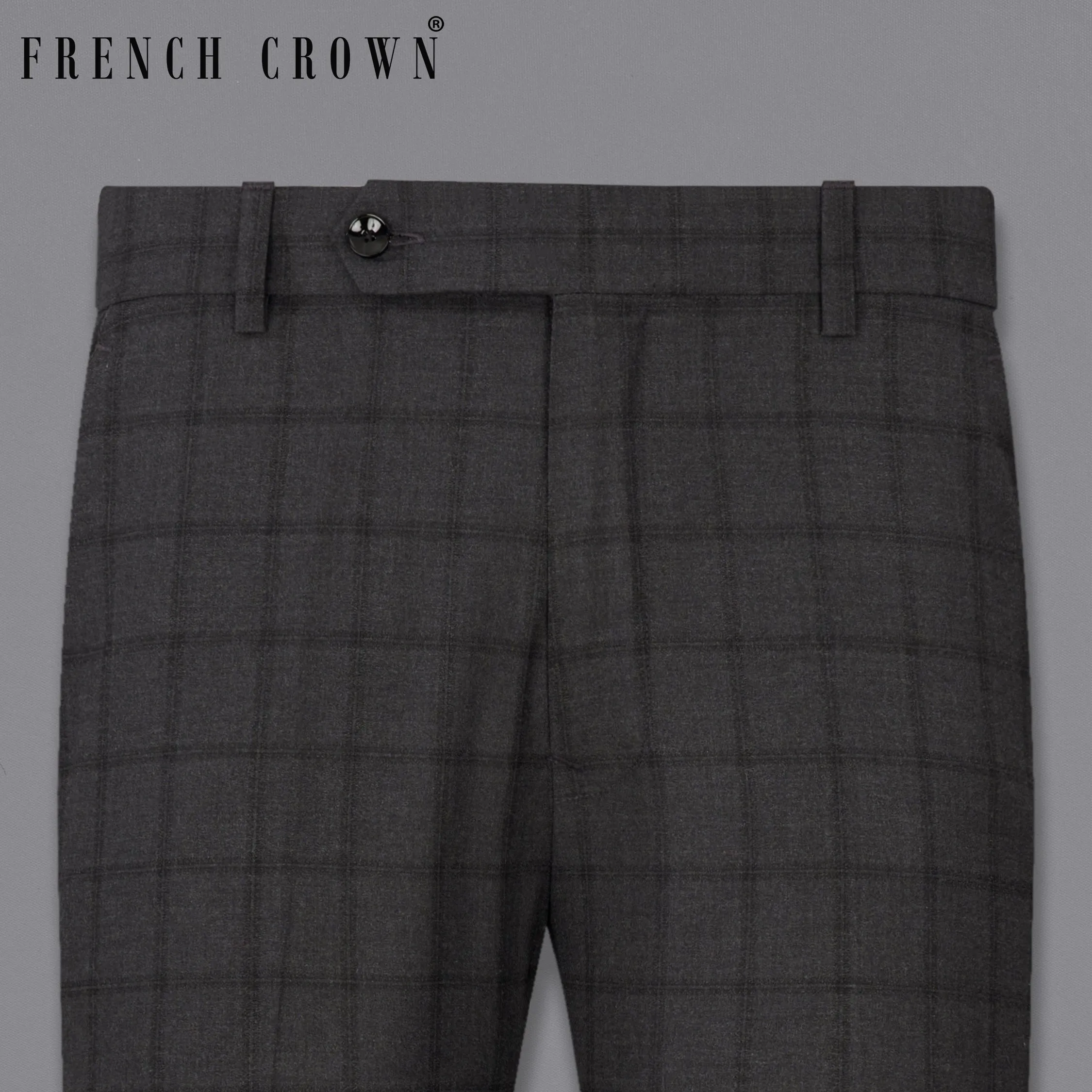 Baltic Black Windowpane Pant