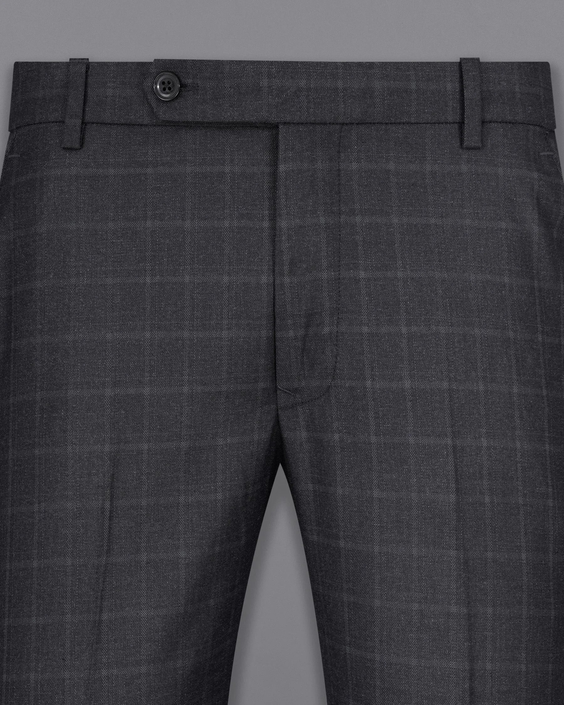 Bastille Light Black Windowpane Pant