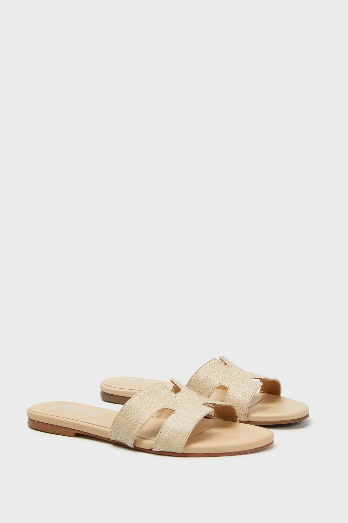 Beige Raffia Alibi Sandals