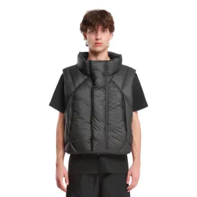 Black Funnel Neck Vest