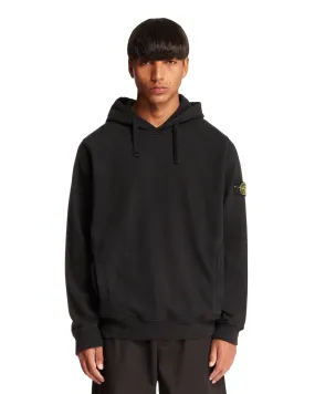 Black Logoed Hoodie