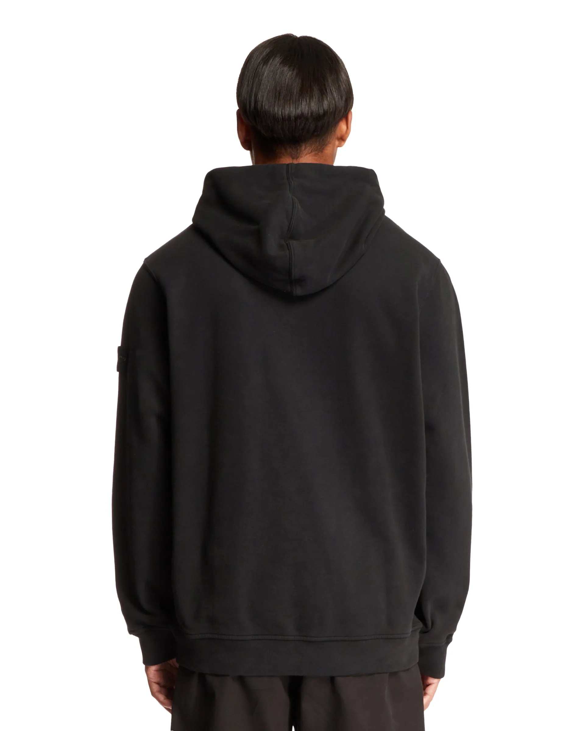 Black Logoed Hoodie