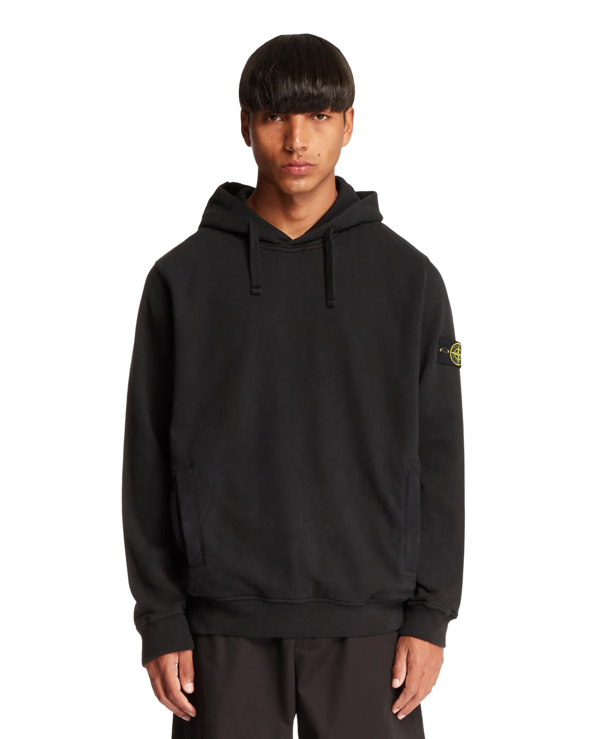 Black Logoed Hoodie