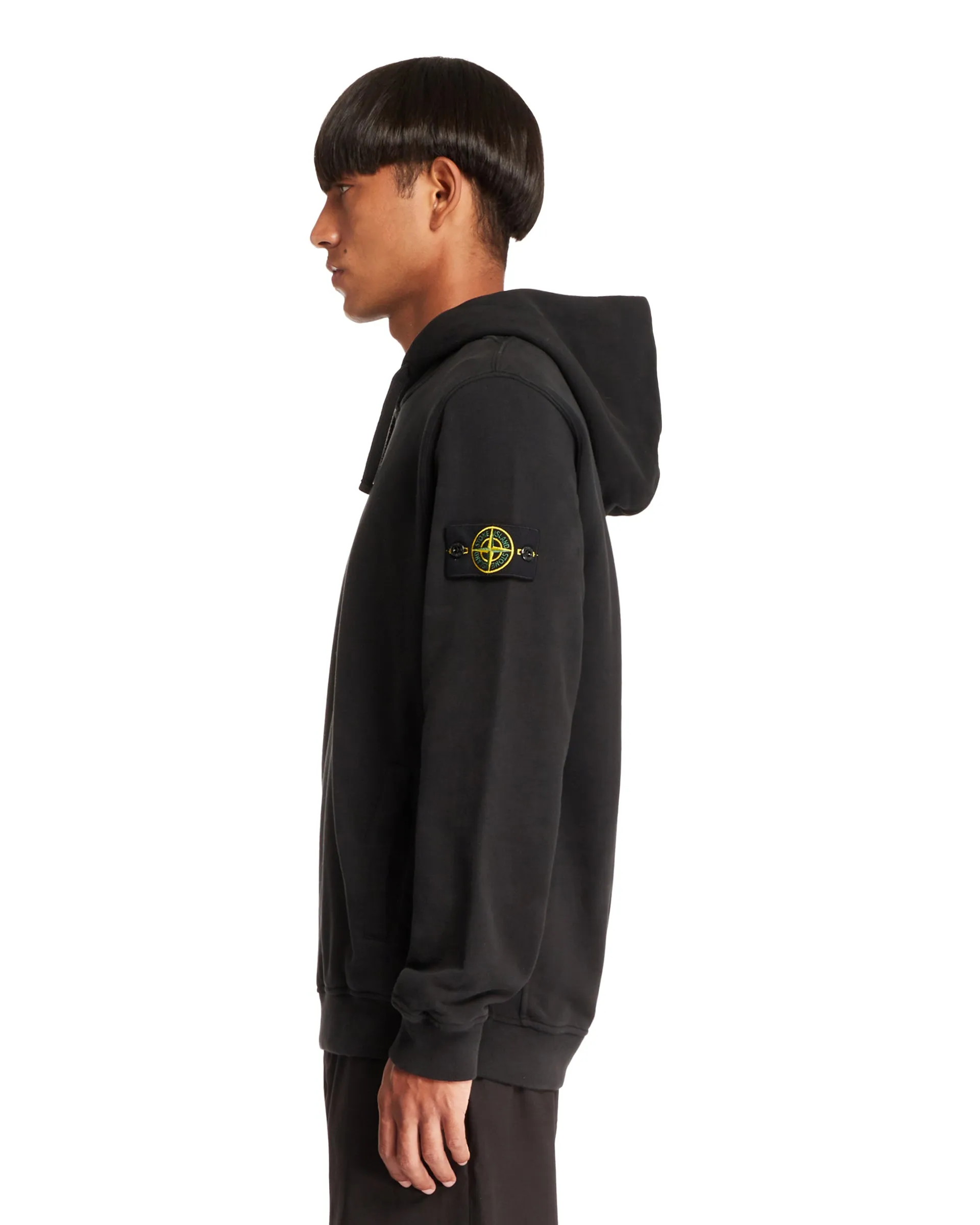 Black Logoed Hoodie