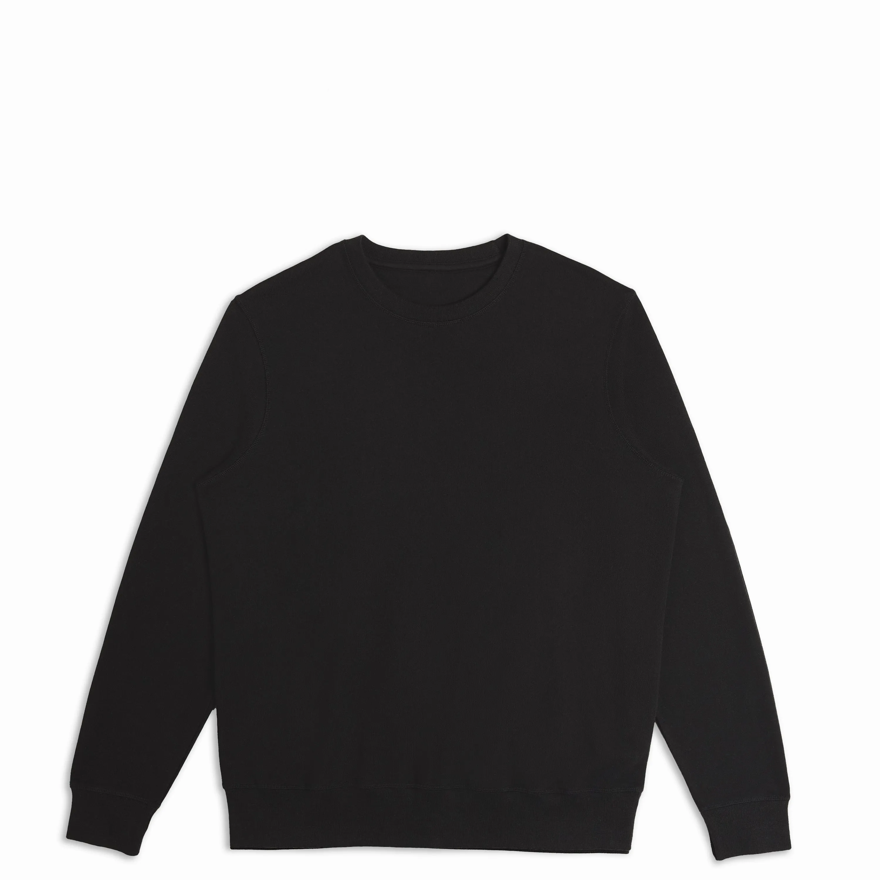 Black Organic Cotton French Terry Crewneck Sweatshirt