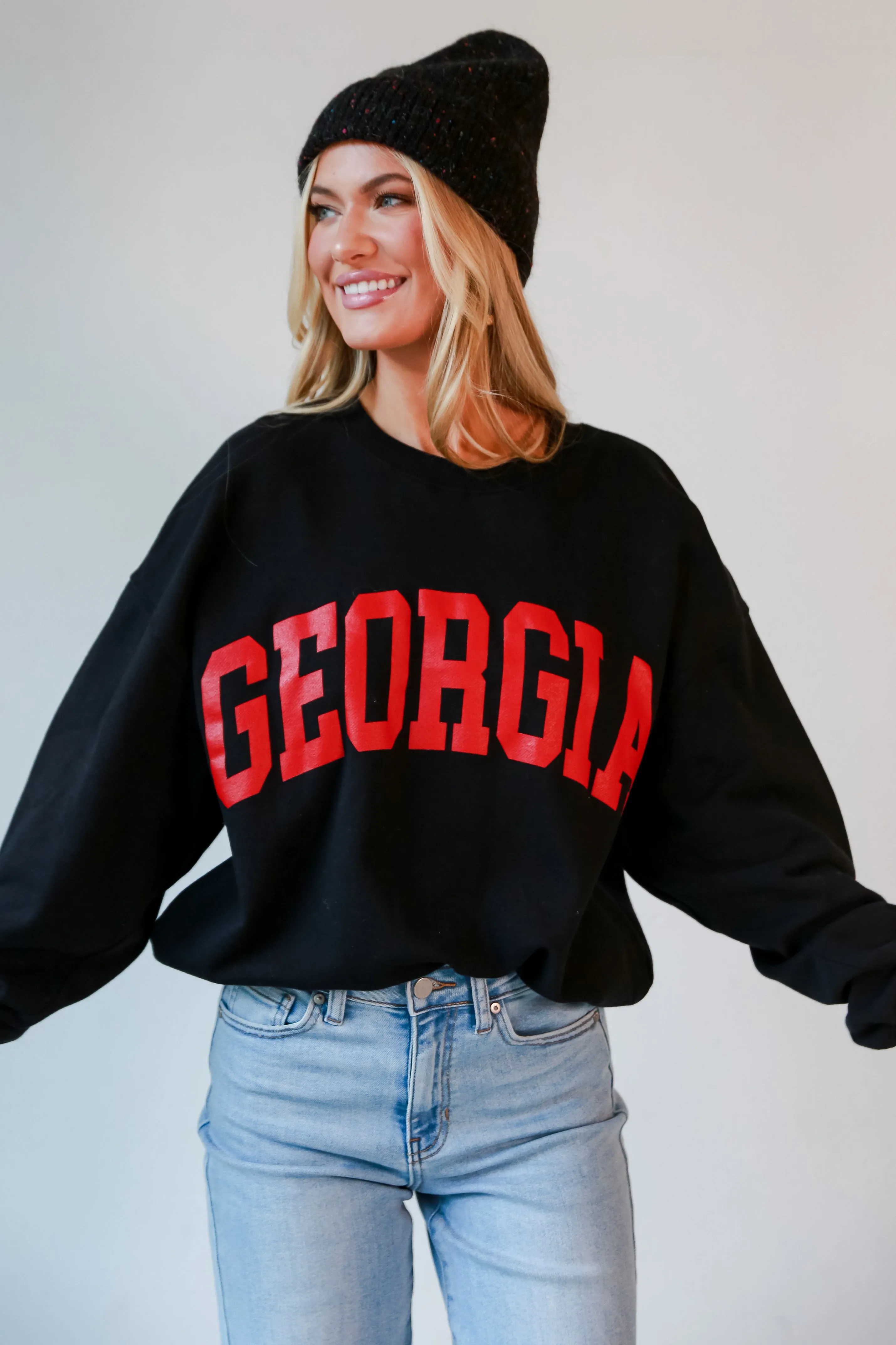 Black Oversized Georgia Sweatshirt