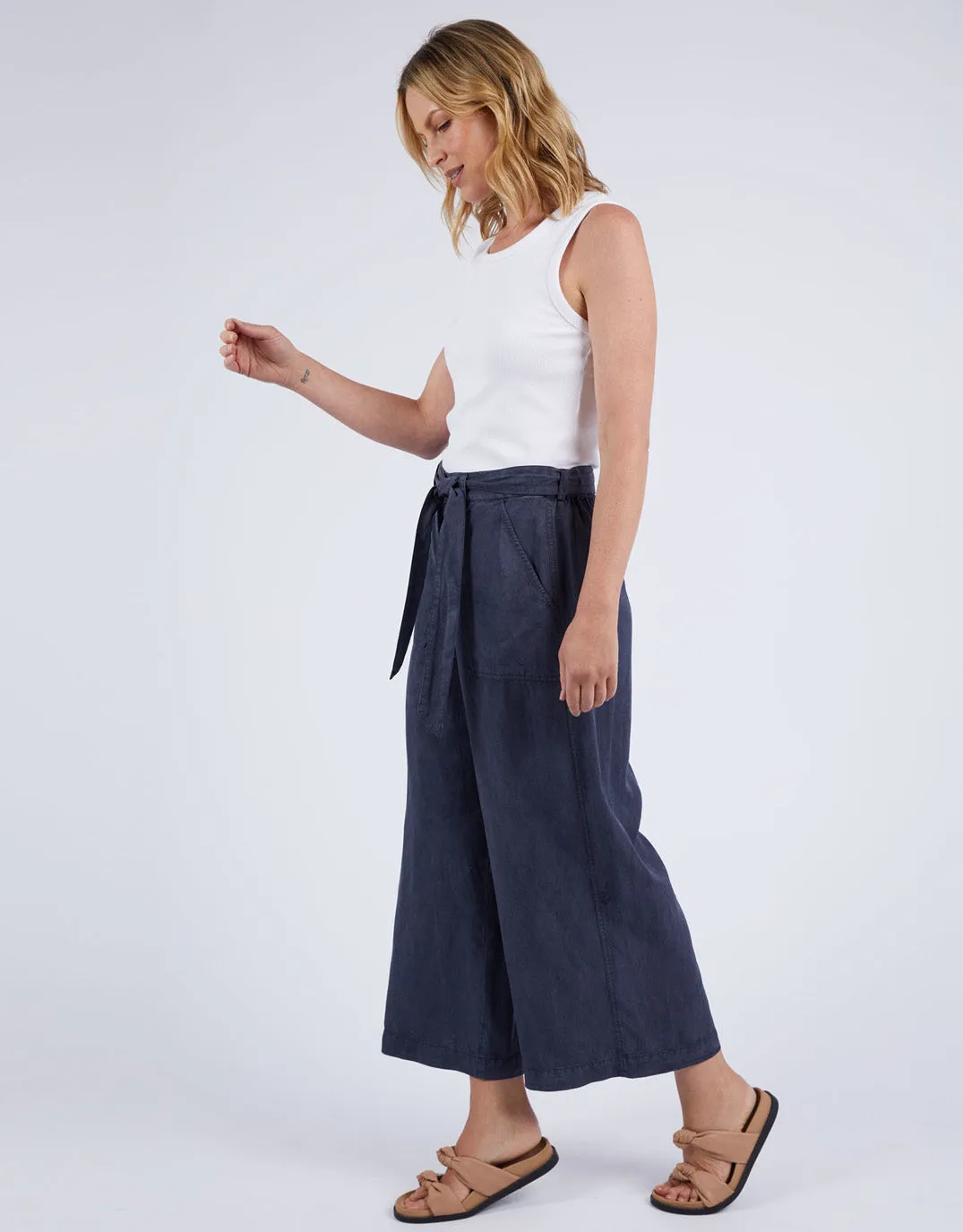 Bliss Washed Pant - Washed Navy