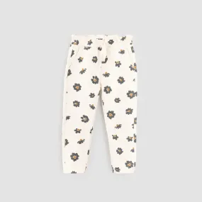 BLOSSOM PRINT ON CRÈME GIRLS' JOGGERS | Miles The Label