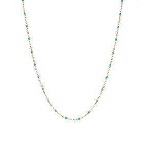 Blue Skies Enamel Dotted Necklace