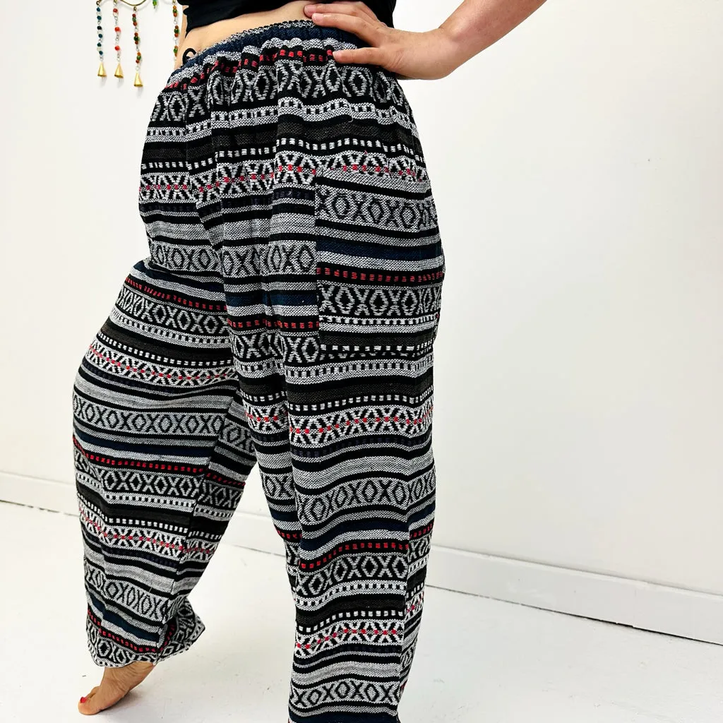 Boho Cotton Unisex Handwoven Pants with Pockets