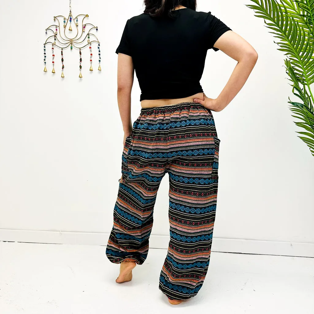 Boho Cotton Unisex Handwoven Pants with Pockets