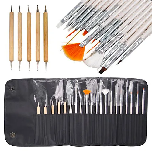 Brushes & Tools Nail Art Set 20pcs