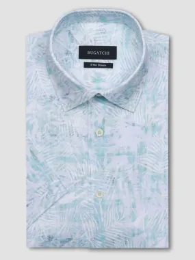 Bugatchi Ooohcotton Shirt Short Sleeve, Turquoise