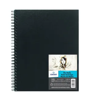 Canson Mixed Media Art Book, Wire Bound 9" x 12", 138Lb Stock Paper