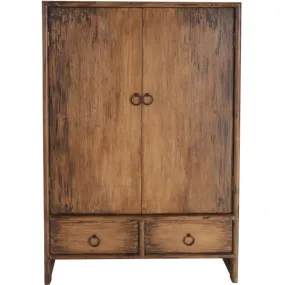 Classic French Farmhouse Wooden Armoire