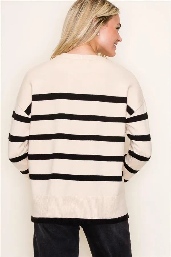 Coffee To Go Striped Sweaters - 3 Colors!