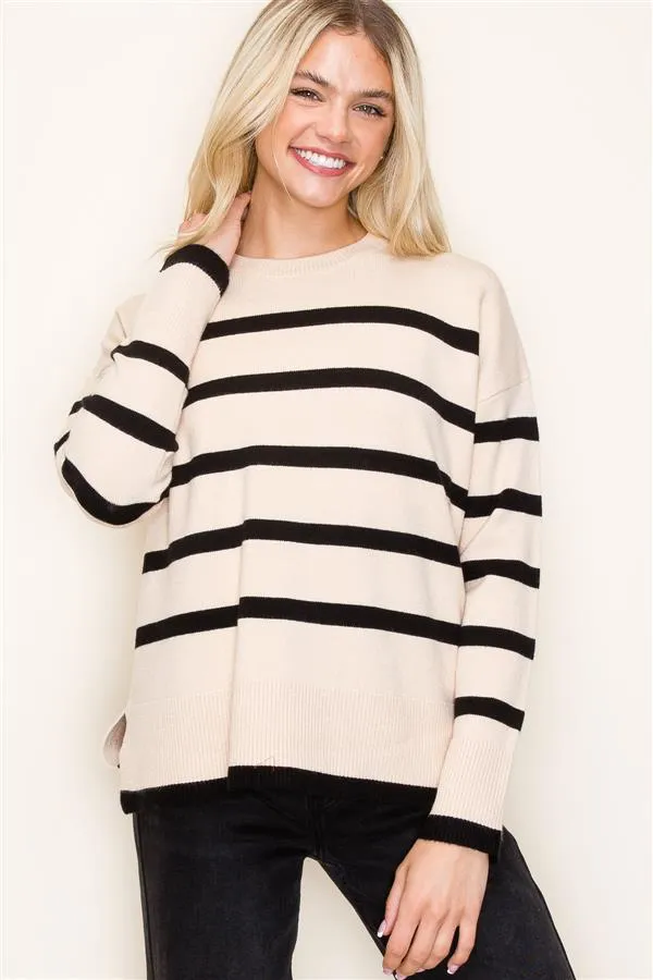 Coffee To Go Striped Sweaters - 3 Colors!