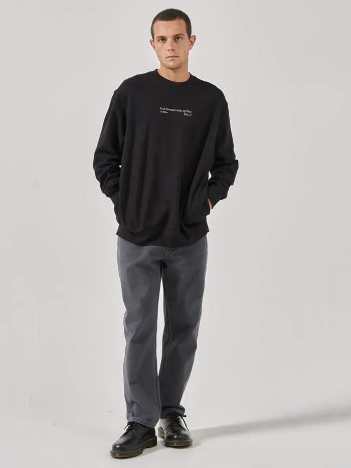 Constant Thrills Oversize Crew - Black