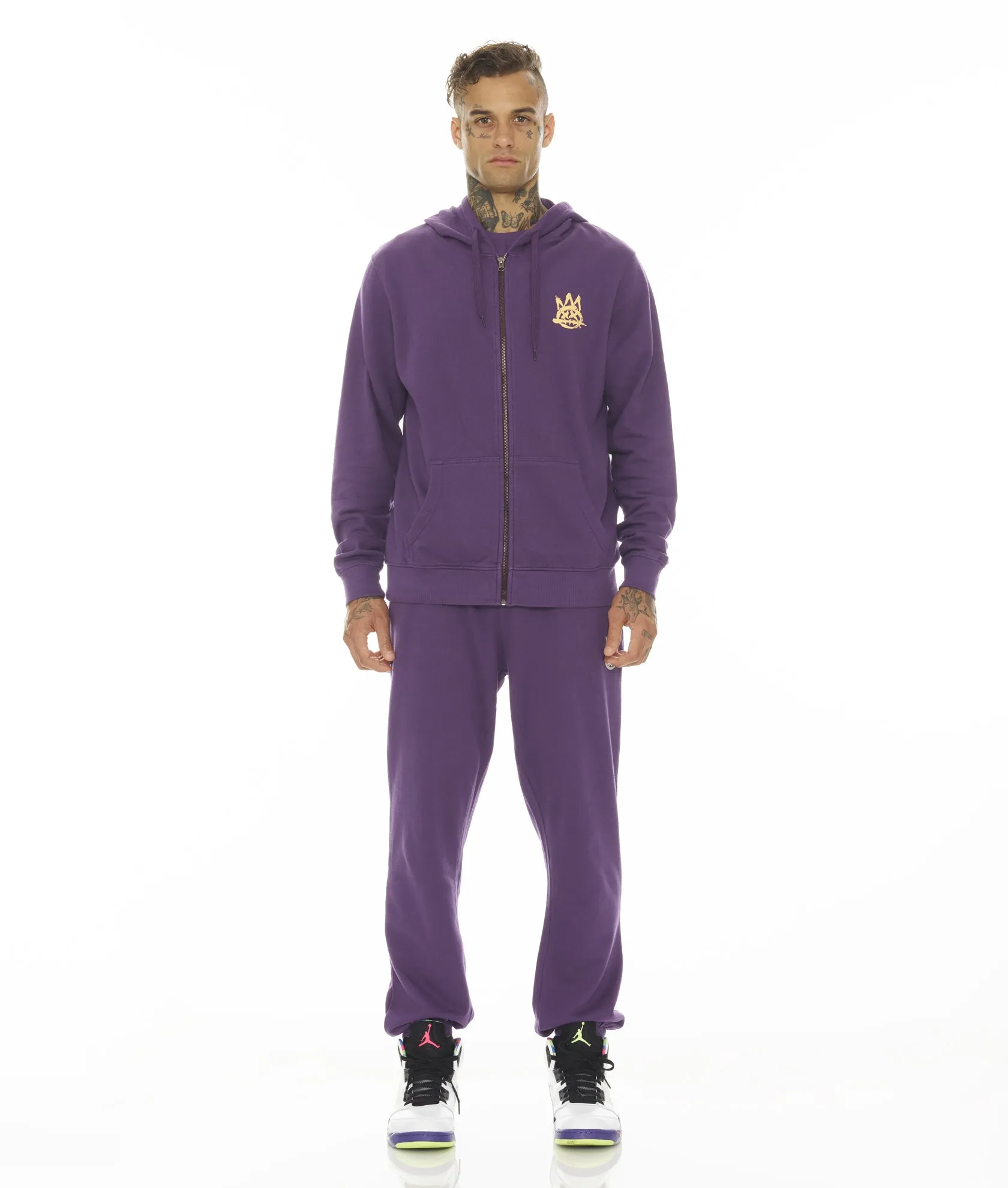 CORE SLIM SWEATPANT IN ACAI