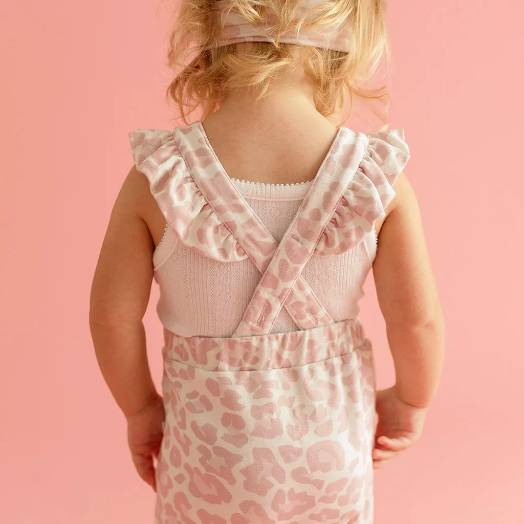 Delaney French Terry Ruffled Overalls