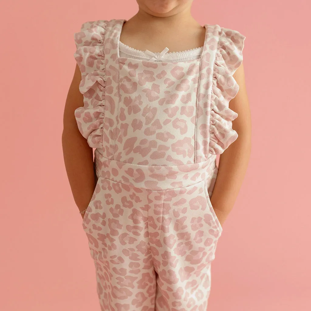 Delaney French Terry Ruffled Overalls