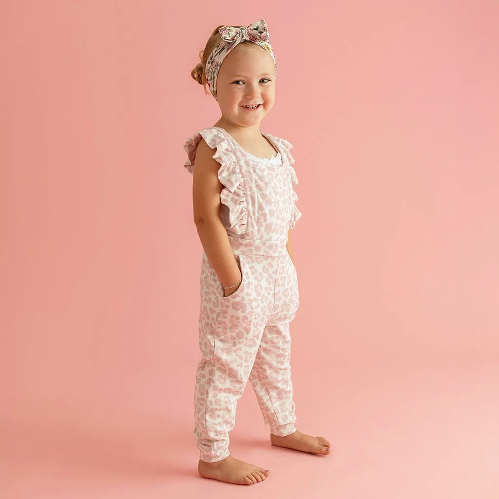 Delaney French Terry Ruffled Overalls