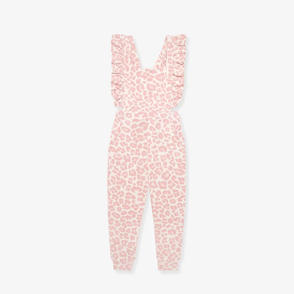 Delaney French Terry Ruffled Overalls