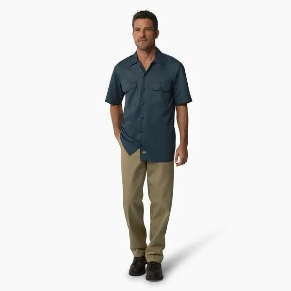 Dickies Short Sleeve Twill Work Shirt Air Force Blue